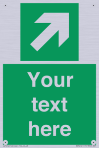 Custom Arrow Top Right Sign